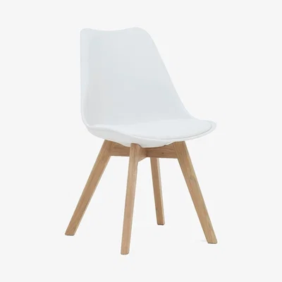 Oak&More Duke White Faux Leather Dining Chairs
