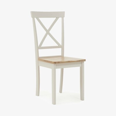 Oak&More Epsom Oak and Cream Dining Chairs