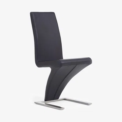 Oak&More Hampstead Z Black Faux Leather Dining Chairs