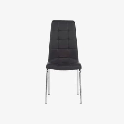 Oak&More Calgary Black Faux Leather Dining Chairs - Black