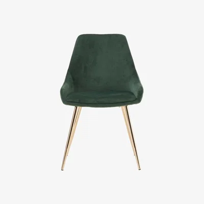 Oak&More Ex-display Set of TWO Fern Green Velvet Dining Chairs
