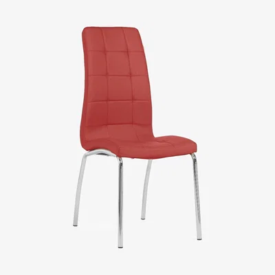 Oak&More Calgary Red Faux Leather Dining Chairs