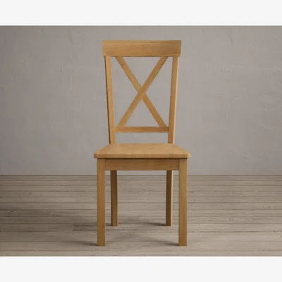 Oak&More Hertford Solid Oak Dining Chairs with Oak Seat Pad