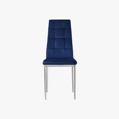 Oak&More Melissa Blue Velvet Dining Chairs - Blue, 2 Chairs