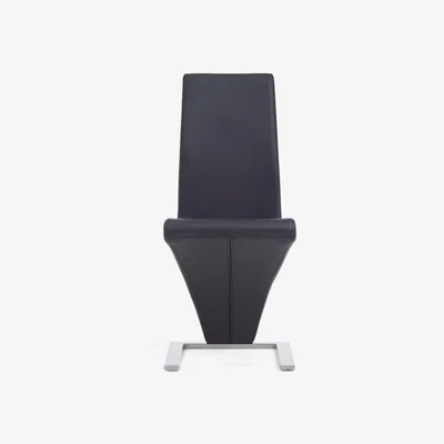 Oak&More Ex-display Set of FOUR Hampstead Z Black Faux Leather Dining Chairs