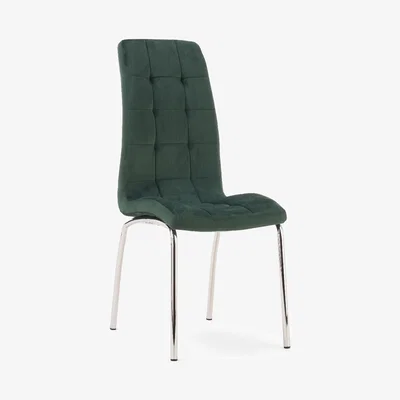Oak&More Calgary Green Velvet Dining Chairs - Green, 2 Chairs