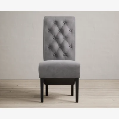Oak&More Marlowe Grey Set of 2 Velvet Dining Chairs
