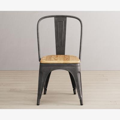 Oak&More Loft Oak and Metal Dining Chairs