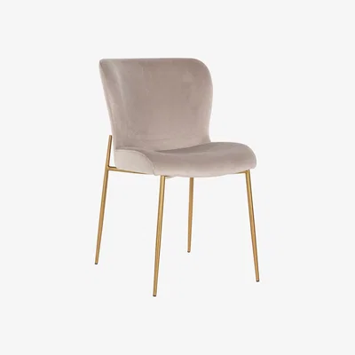 Olivia's Richmond Odessa Chair Khaki Velvet & Burshed Gold