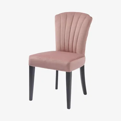 Olivia's Henley Velvet Shell Upholstered Dining Chair in Dusky Pink | Outlet
