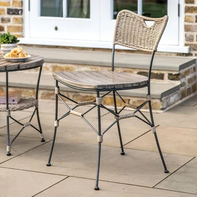 Olivia's Gallery Outdoor Set of 2 Gallery Outdoor Nosek Dining Chairs in Natural | Outlet