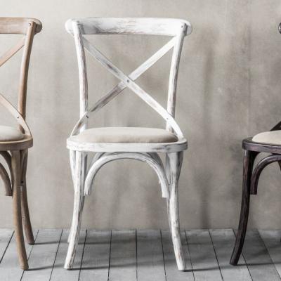 Olivia's Hudson Living Set of 2 Cream Café Dining Chairs | Outlet