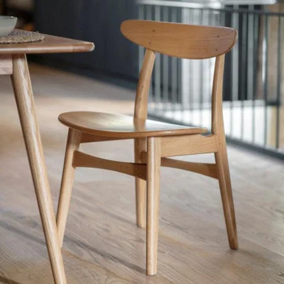 Olivia's Garden Trading Longcot Dining Chair in Oak