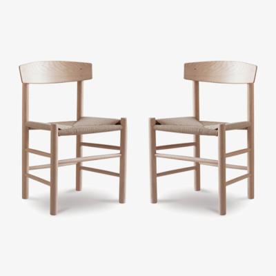 Olivia's Garden Trading Longworth Pair of Chairs in Natural
