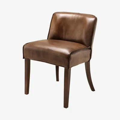 Olivia's Eichholtz Barnes Dining Chair in Tobacco Leather | Outlet