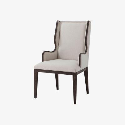 Olivia's TA Studio Della Dining Chair with Arms in Kendal Linen