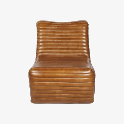 Olivia's Libra Interiors Trinity Leather Occasional Chair in Cognac