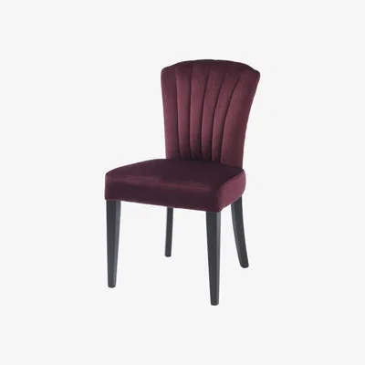 Olivia's Libra Henley Velvet Shell Upholstered Dining Chair Plum