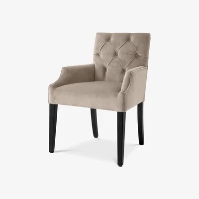 Olivia's Eichholtz Atena Dining Chair in Savona Greige Velvet