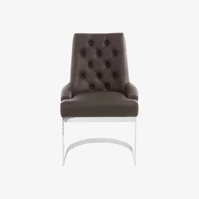 Olivia's Olivia's Boutique Hotel Collection - Anna Dining Chair in Black Leather