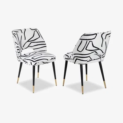 Olivia's Liang & Eimil Jagger Zebra Black And White Dining Chair