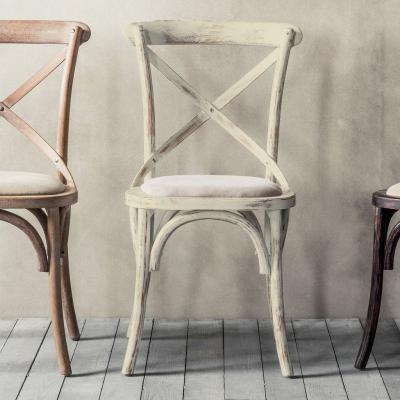 Olivia's Hudson Living Set of 2 Cream Café Dining Chairs