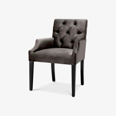 Olivia's Eichholtz Dining Chair Atena in Savona Grey Velvet