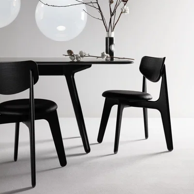 Olivia's Tom Dixon Slab Chair Black Upholstered / Black Upholstered