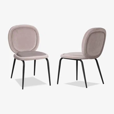 Olivia's Liang & Eimil Set Of 2 Belux Dining Chairs Kaster Light Grey