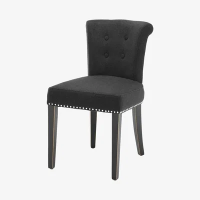 Olivia's Eichholtz Key Largo Dining Chair in Black Cashmere