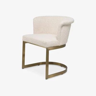 Olivia's Eichholtz Bofinger Dining Chair in Bouclé Cream