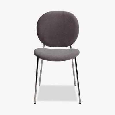 Olivia's Liang & Eimil Elsa Chair (a set of 2) - Kaster Horizon Grey Velvet