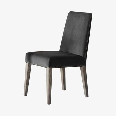 Olivia's Gallery Direct Rex Dining Chair in Mouse Velvet (2pk) | Outlet