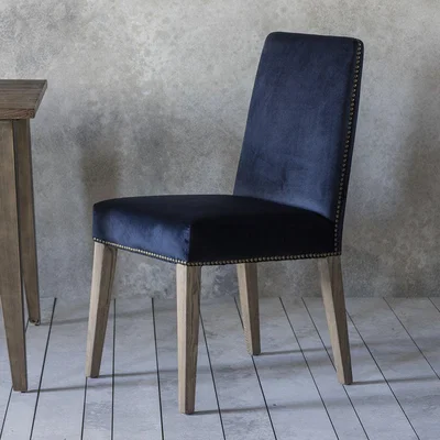 Olivia's Gallery Interiors Set of 2 Rex Dining Chairs Atlantic Velvet