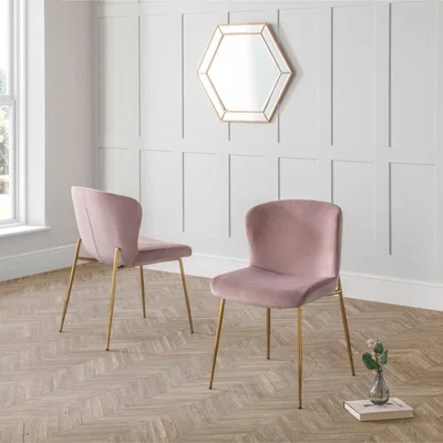Olivia's Olivia's Set of 2 Harris Dining Chairs in Dusky Pink