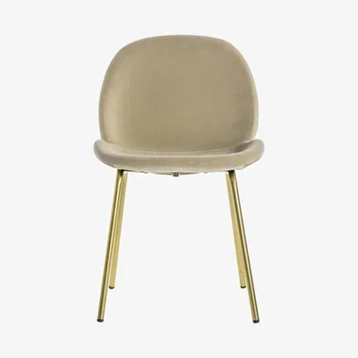 Olivia's Gallery Direct Flanagan Velvet Dining Chairs in Oatmeal