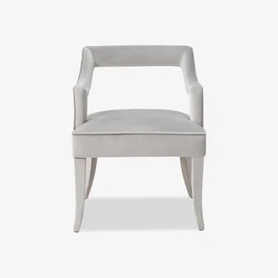 Olivia's Liang & Eimil Calvin Dining Chair Horizon Grey Velvet | Outlet