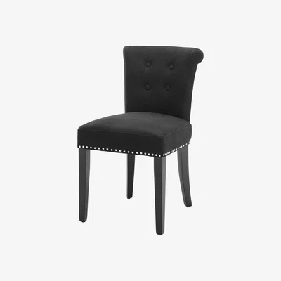 Olivia's Eichholtz Key Largo Dining Chair Linen Black