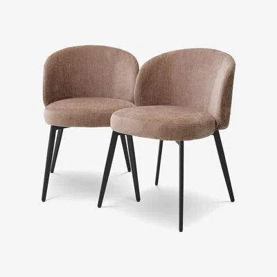 Olivia's Eichholtz Set of 2 Lloyd Dining Chairs in Sisley Pink