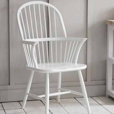 Olivia's Garden Trading Spindle Armchair in Lily White