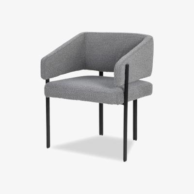 Olivia's Liang & Eimil Tatler Dining Chair Grey And Matt Black Legs