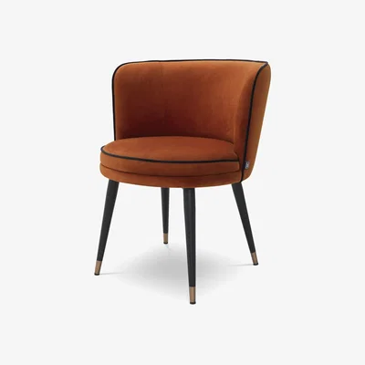 Olivia's Eichholtz Grenada Dining Chair in Savona Orange Velvet