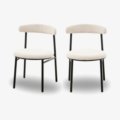 Olivia's Liang & Eimil Set of 2 Nook Boucle Sand Dining Chairs