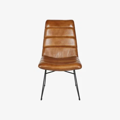 Olivia's Libra Interiors Arthur Leather Chair in Cognac