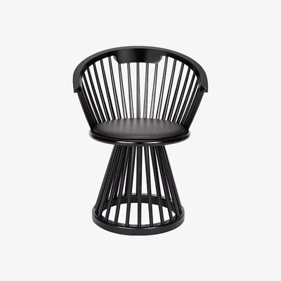 Olivia's Tom Dixon Fan Dining Chair Black / Black Birch