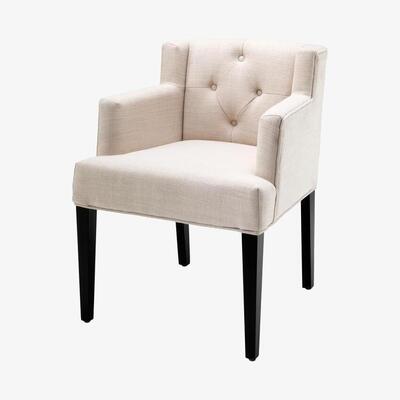 Olivia's Eichholtz Boca Raton Dining Chair with Arm in Panama Natural