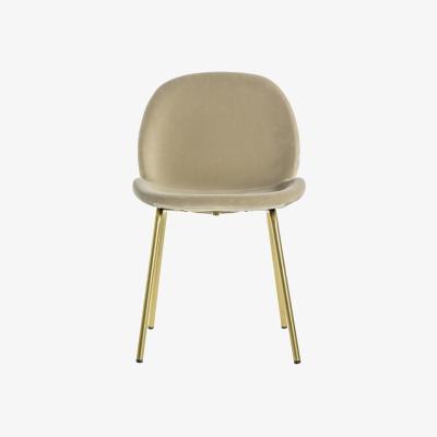 Olivia's Gallery Interiors Set of 2 Flanagan Velvet Dining Chairs in Oatmeal | Outlet