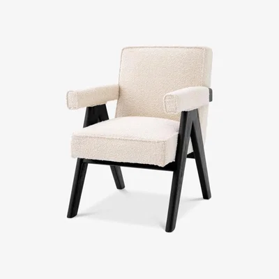 Olivia's Eichholtz Greta Dining Chair in Bouclé Cream