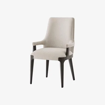 Olivia's TA Studio Dayton Dining Chair with Arms in Kendal Linen
