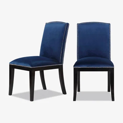 Olivia's Liang & Eimil Maple Dining Chair Navy Blue